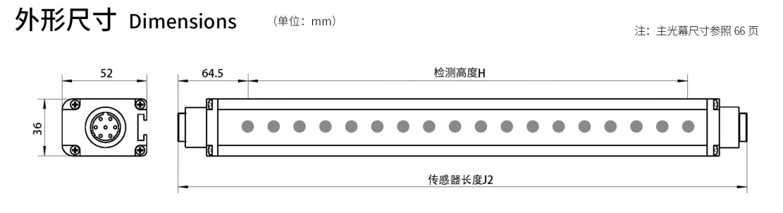 KS06級(jí)連式光電保護(hù)裝置外形尺寸圖